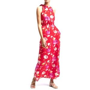 Banana Republic Red Floral Dress. XL Tall.